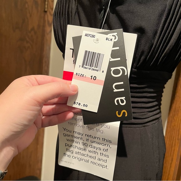 Women’s Sangria Long Black High Neck Formal Cocktail Maxi Dress Size 10 - Picture 11 of 16